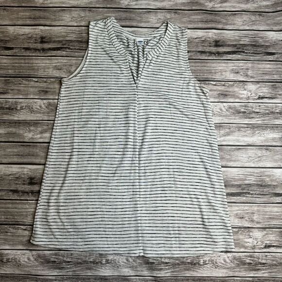 Old Navy Women's Striped Sleeveless Sweater White Black XST XS Extra Small TALL - Picture 3 of 10